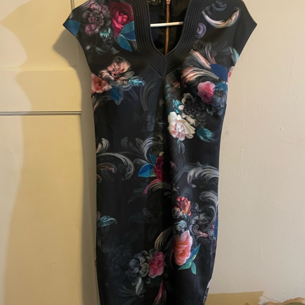 Ted Baker London Antonya Midi Dress with Floral Print